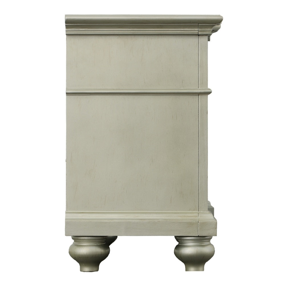 Salamanca Contemporary Night Stand In Silver By The Urban Port BM123245