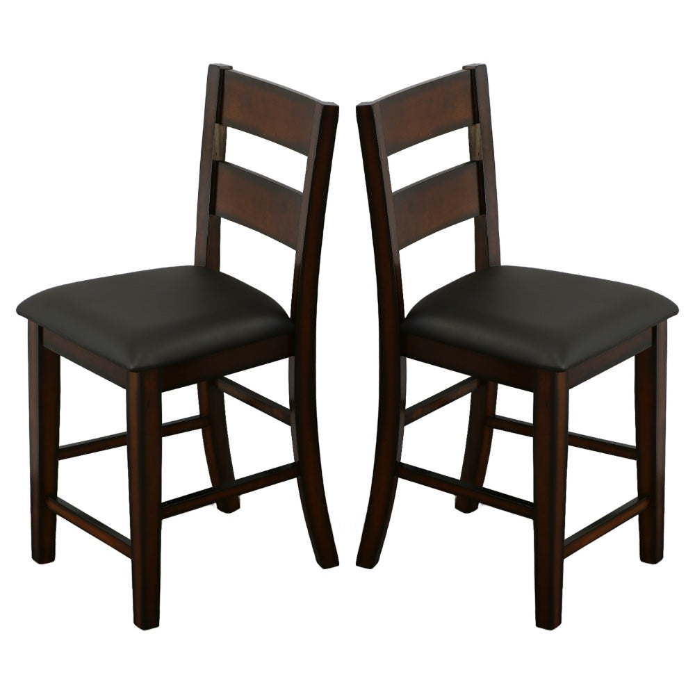 Dickinson II Cottage Counter Height Chair Dark Cherry Finish Set of 2 By The Urban Port BM131200