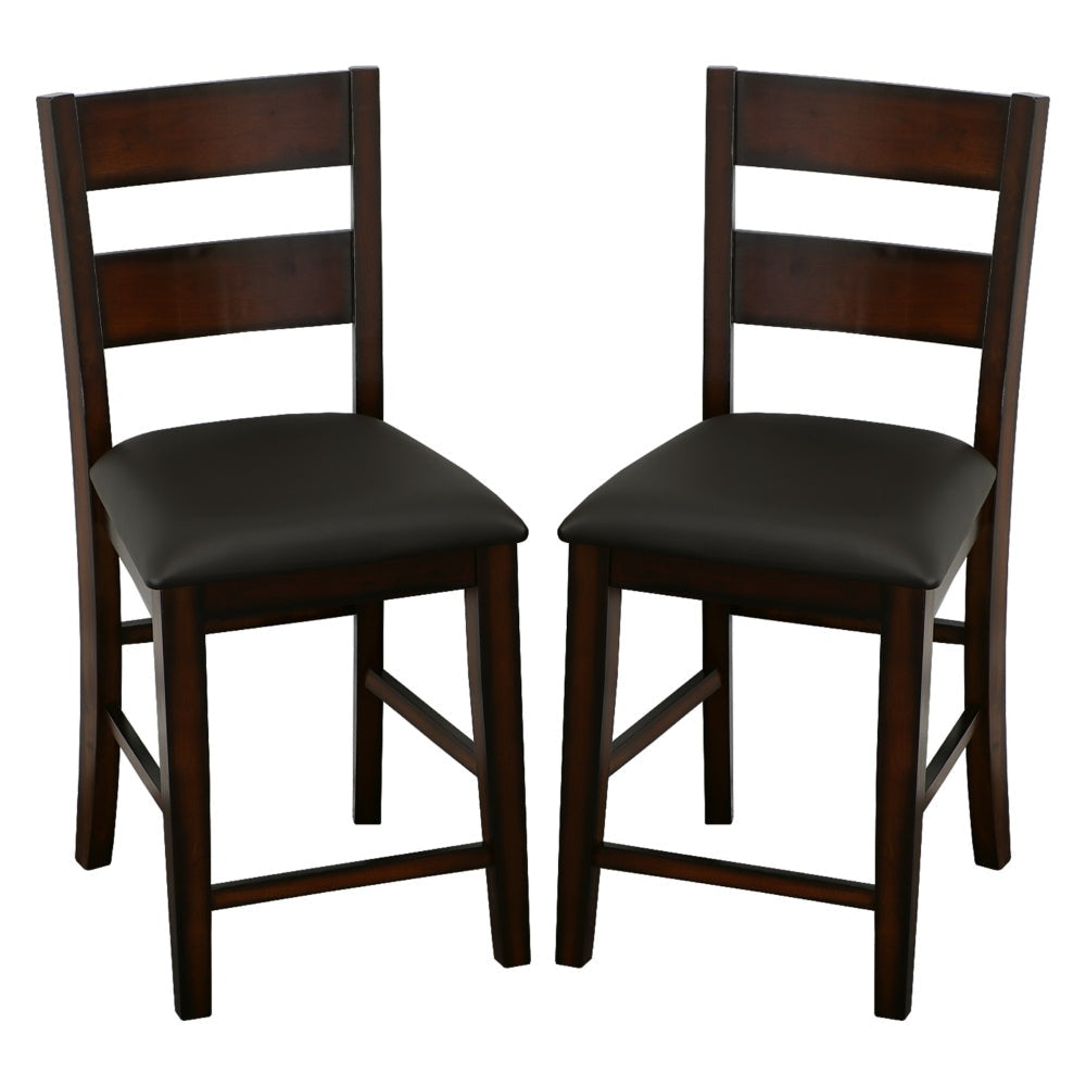 Dickinson II Cottage Counter Height Chair Dark Cherry Finish Set of 2 By The Urban Port BM131200