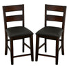 Dickinson II Cottage Counter Height Chair Dark Cherry Finish Set of 2 By The Urban Port BM131200