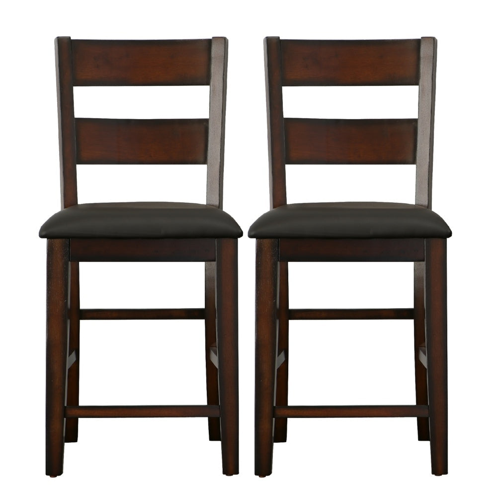 Dickinson II Cottage Counter Height Chair Dark Cherry Finish Set of 2 By The Urban Port BM131200