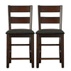 Dickinson II Cottage Counter Height Chair Dark Cherry Finish Set of 2 By The Urban Port BM131200