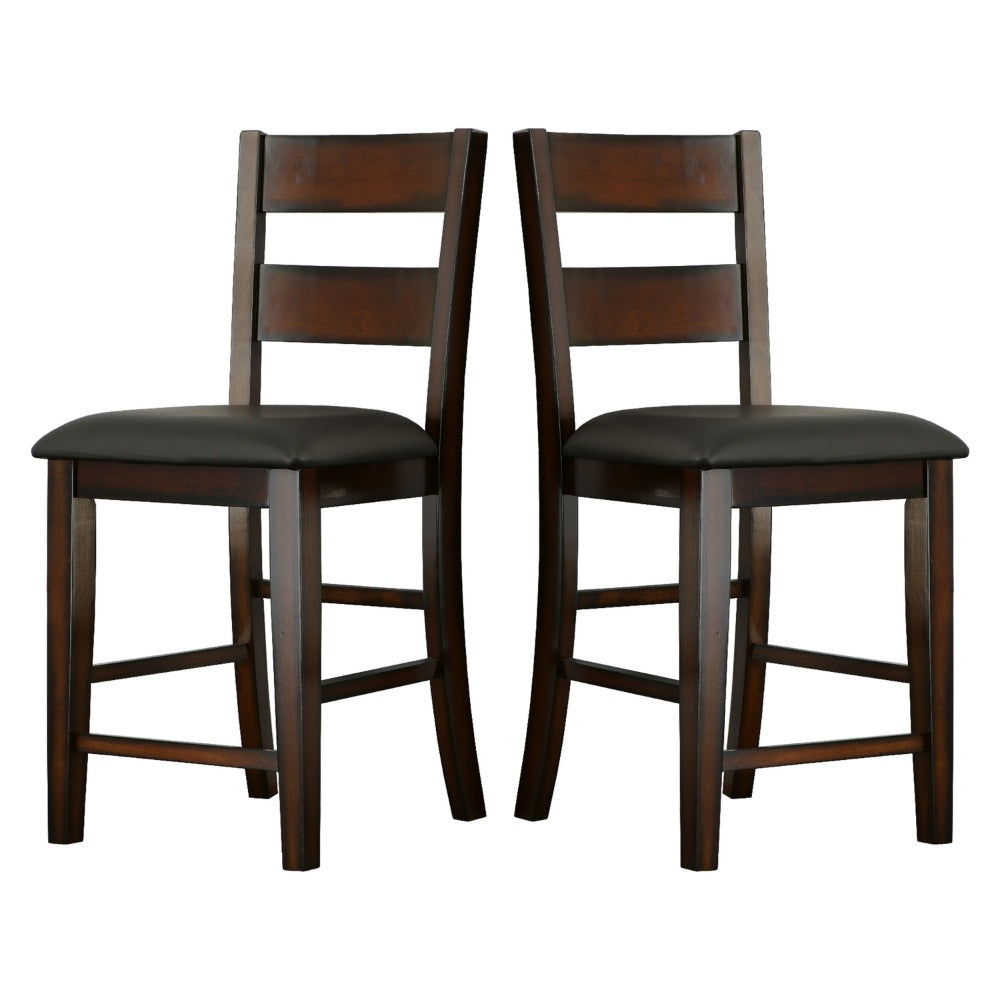 Dickinson II Cottage Counter Height Chair Dark Cherry Finish Set of 2 By The Urban Port BM131200