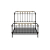 Transitional Queen Metal Bed Black and Gold By Casagear Home FOA-CM7733Q