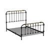 Transitional Queen Metal Bed Black and Gold By Casagear Home FOA-CM7733Q