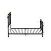 Transitional Queen Metal Bed Black and Gold By Casagear Home FOA-CM7733Q