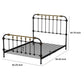 Transitional Queen Metal Bed Black and Gold By Casagear Home FOA-CM7733Q