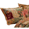 Kamet Fabric Standard Size Sham with Floral Prints and Paisleys Multicolor By Casagear Home BM14924