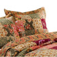 Kamet Fabric Standard Size Sham with Floral Prints and Paisleys Multicolor By Casagear Home BM14924