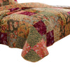 Kamet 3 Piece Fabric King Size Bedspread Set with Floral Prints Multicolor By Casagear Home BM14955