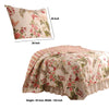 Atlanta Fabric 3 Piece King Size Quilt Set with Butterfly Prints,Multicolor By Casagear Home BM14960