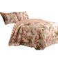 Atlanta Fabric 3 Piece King Size Quilt Set with Butterfly Prints,Multicolor By Casagear Home BM14960