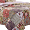 Chicago 5 Piece Fabric Queen Size Quilt Set with Jacobean Prints,Multicolor By Casagear Home BM14969