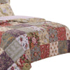 Chicago 5 Piece Fabric Queen Size Quilt Set with Jacobean Prints,Multicolor By Casagear Home BM14969