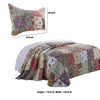 Chicago 3 Piece Fabric King Bedspread Set with Jacobean Prints Multicolor By Casagear Home BM14972