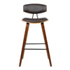 Wooden Frame Leatherette Barstool with Flared Legs Brown By Casagear Home BM155596