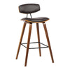 Wooden Frame Leatherette Barstool with Flared Legs Brown By Casagear Home BM155596