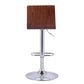 33’’ Leatherette Barstool with Stitched Details,Cream & Chrome By Casagear Home BM155714