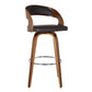 30’’ Leatherette Counter Height Barstool with Open Back,Brown By Casagear Home BM155718