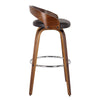 26" Swivel Counter Height Barstool with Open Back, Brown By Casagear Home