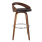 26’ Swivel Counter Height Barstool with Open Back Brown By Casagear Home BM155721