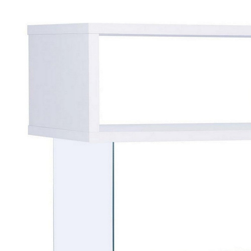 Fantastic glossy white wooden bookcase CCA-800300