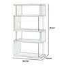 Fantastic glossy white wooden bookcase CCA-800300