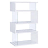 Fantastic glossy white wooden bookcase CCA-800300