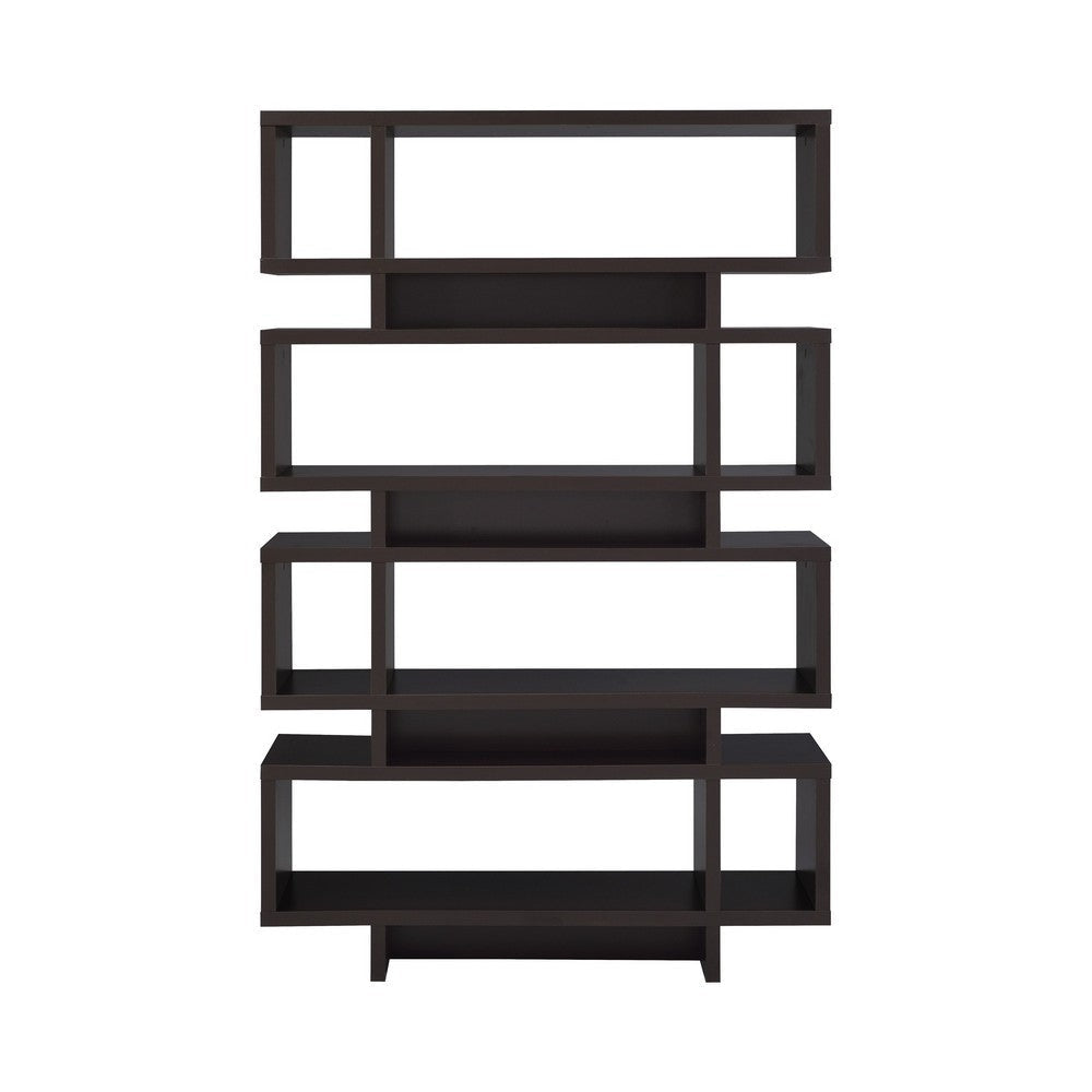 Stupendous Wooden Bookcase With Open Shelves Brown CCA-800307