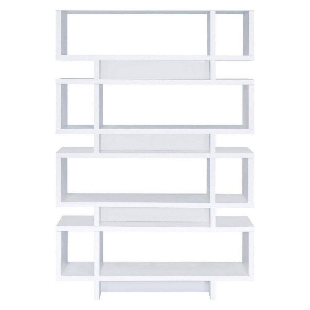 Tremendous white bookcase with open shelves CCA-800308