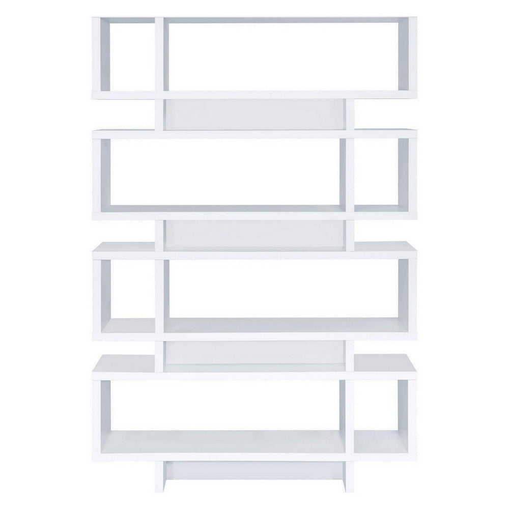 Tremendous white bookcase with open shelves CCA-800308