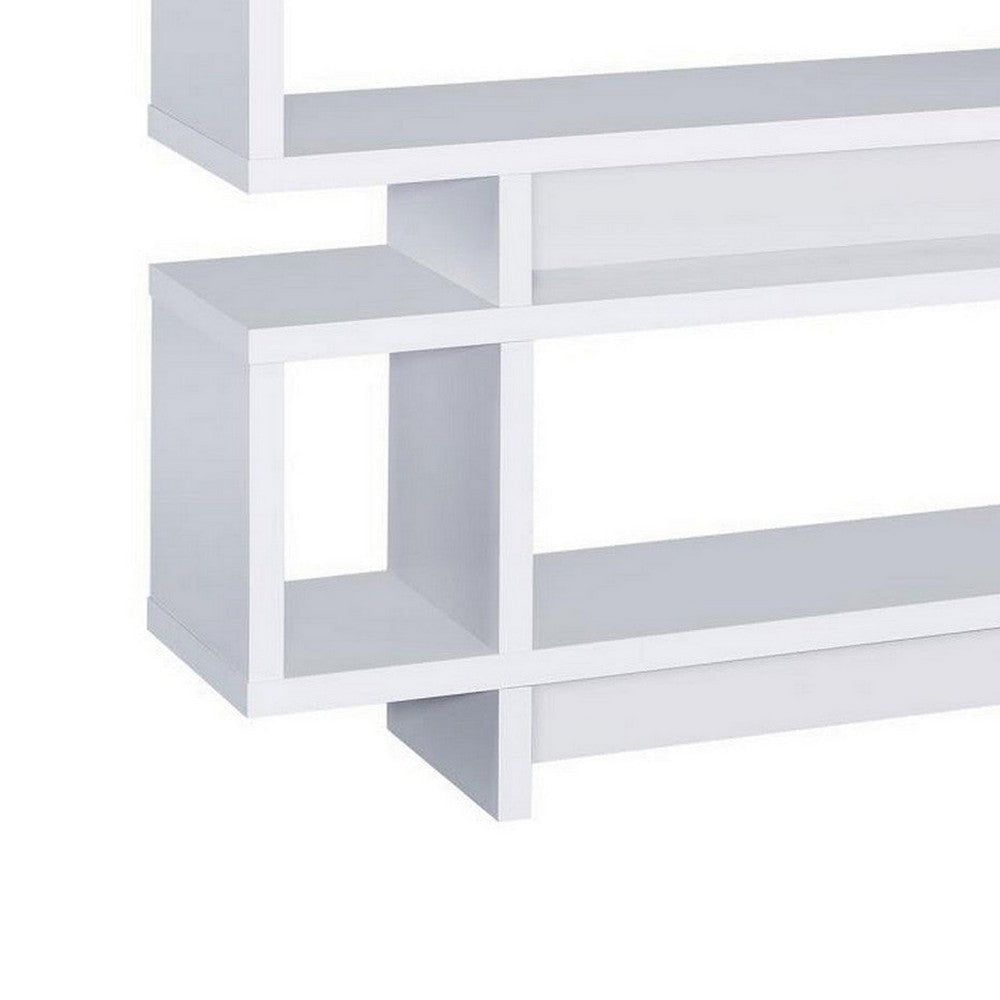 Tremendous white bookcase with open shelves CCA-800308