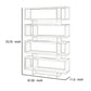 Tremendous white bookcase with open shelves CCA-800308