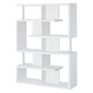 Splendid white bookcase With Chrome Support Beams CCA-800310