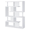 Splendid white bookcase With Chrome Support Beams CCA-800310