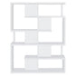 Splendid white bookcase With Chrome Support Beams CCA-800310