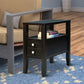 Amiable Chairside Table Dark Espresso By Casagear Home BM157884