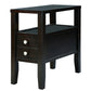 Amiable Chairside Table, Dark Espresso By Casagear Home