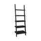 Sleek Wooden Ladder Bookcase with 5 Shelves Brown CCA-800338