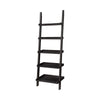 Sleek Wooden Ladder Bookcase with 5 Shelves Brown CCA-800338