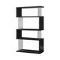 Asymmetrical Snaking Wooden Bookcase Black CCA-800340