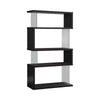 Asymmetrical Snaking Wooden Bookcase Black CCA-800340