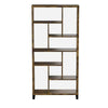 Metal and Wood Modern Style Bookcase with Multiple Shelves Brown CCA-801236