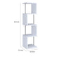 Modern Four Tier Wood And Metal Bookcase White CCA-801418