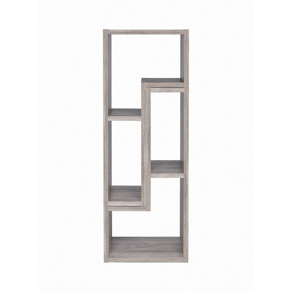 Modern Style Wooden Bookcase Gray CCA-802330