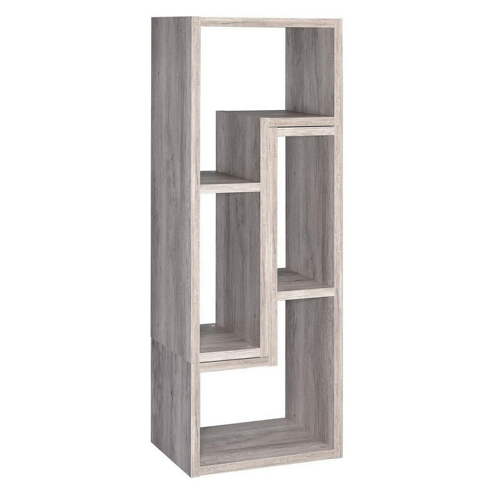 Modern Style Wooden Bookcase Gray CCA-802330