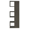 Sturdy Semi-Backless Wooden Bookcase Gray CCA-800552