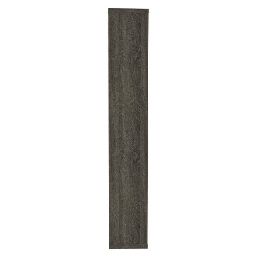 Sturdy Semi-Backless Wooden Bookcase Gray CCA-800552