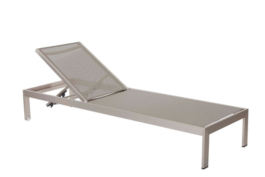 Anodized Aluminum Modern Patio Lounger In Gray By Casagear Home