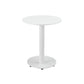 Modern Metal Outdoor Side Table With Oval Top and Base, White